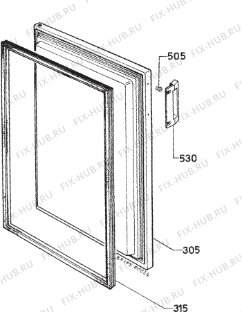 Взрыв-схема холодильника Zanussi Z13VH - Схема узла Door 003